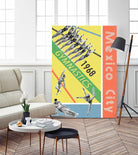 Mexico City Gymnastics 1968 by THE Studio on GIANT ART - red vintage