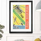 Mexico City Gymnastics 1968 by THE Studio on GIANT ART - red vintage