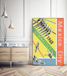Mexico City Gymnastics 1968 by THE Studio on GIANT ART - red vintage