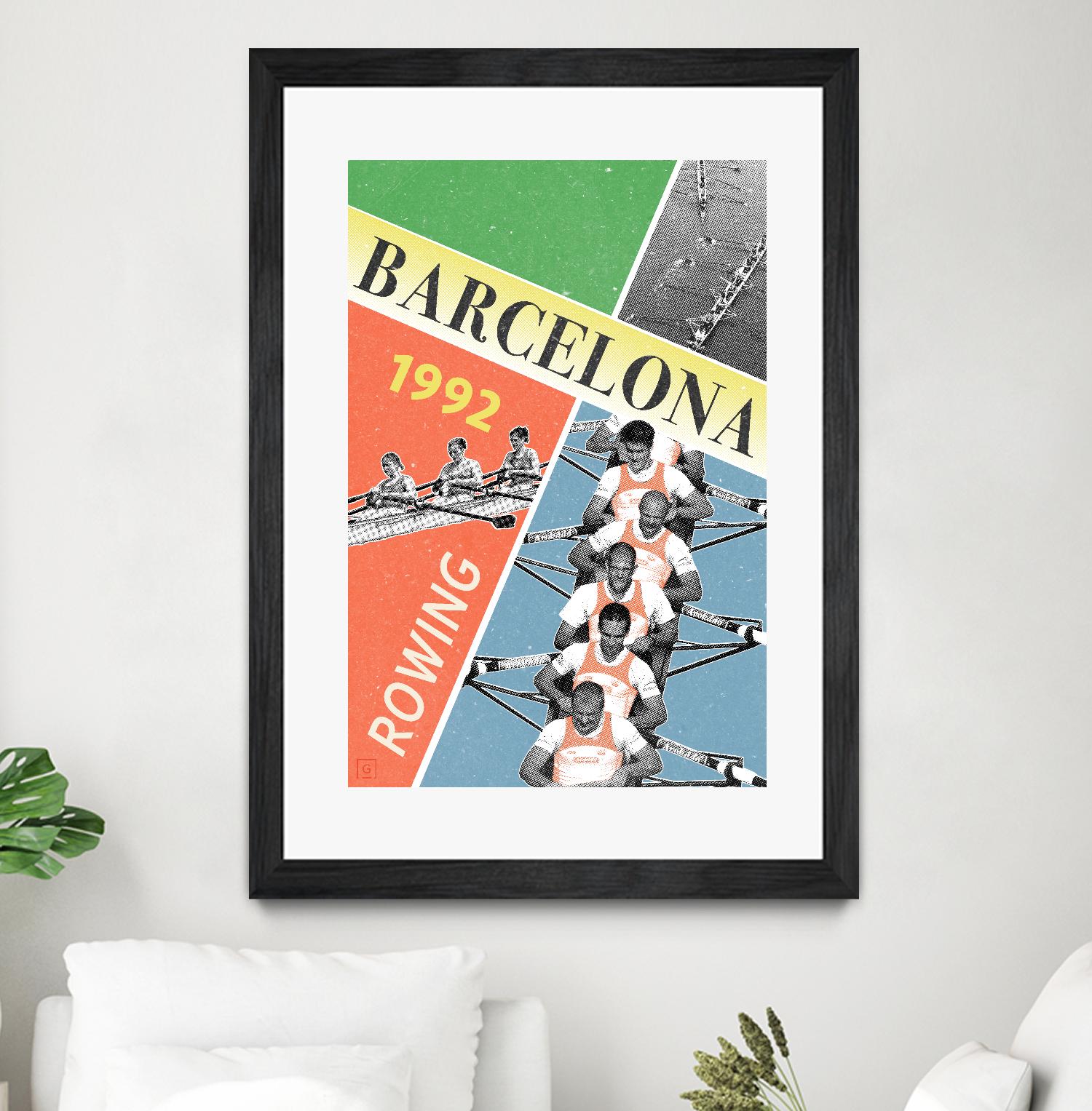 Barcelona Rowing 1992 by THE Studio on GIANT ART - green vintage