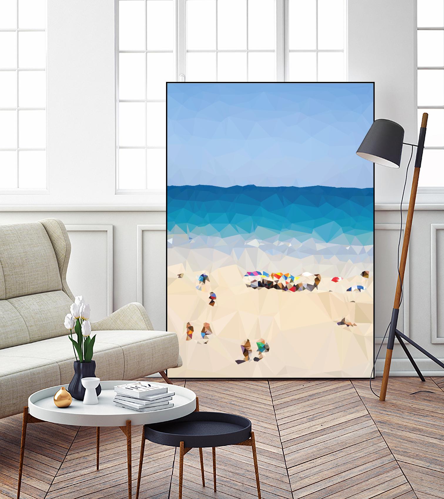 Beach Fragments E by THE Studio on GIANT ART - blue nautical