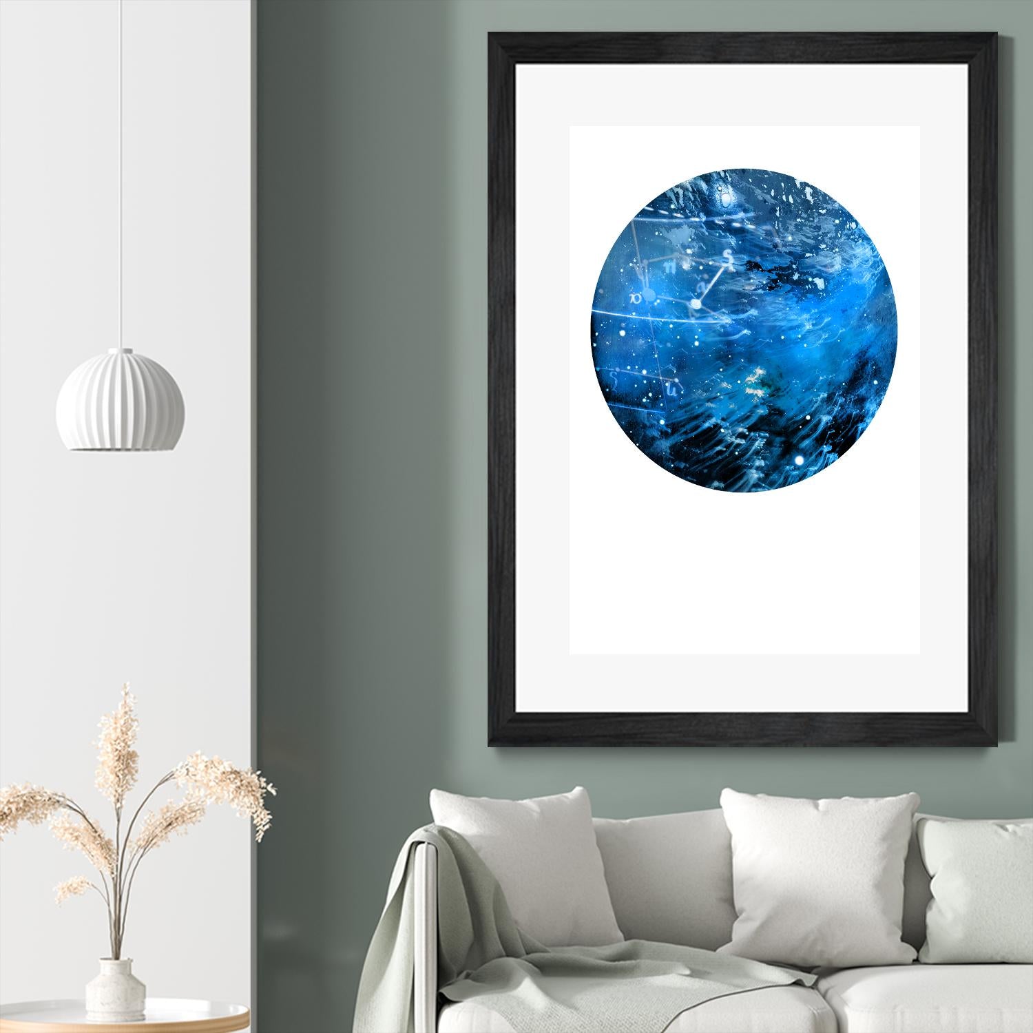 Interstellar Sphere 4 by Katie Todaro on GIANT ART - blue abstract
