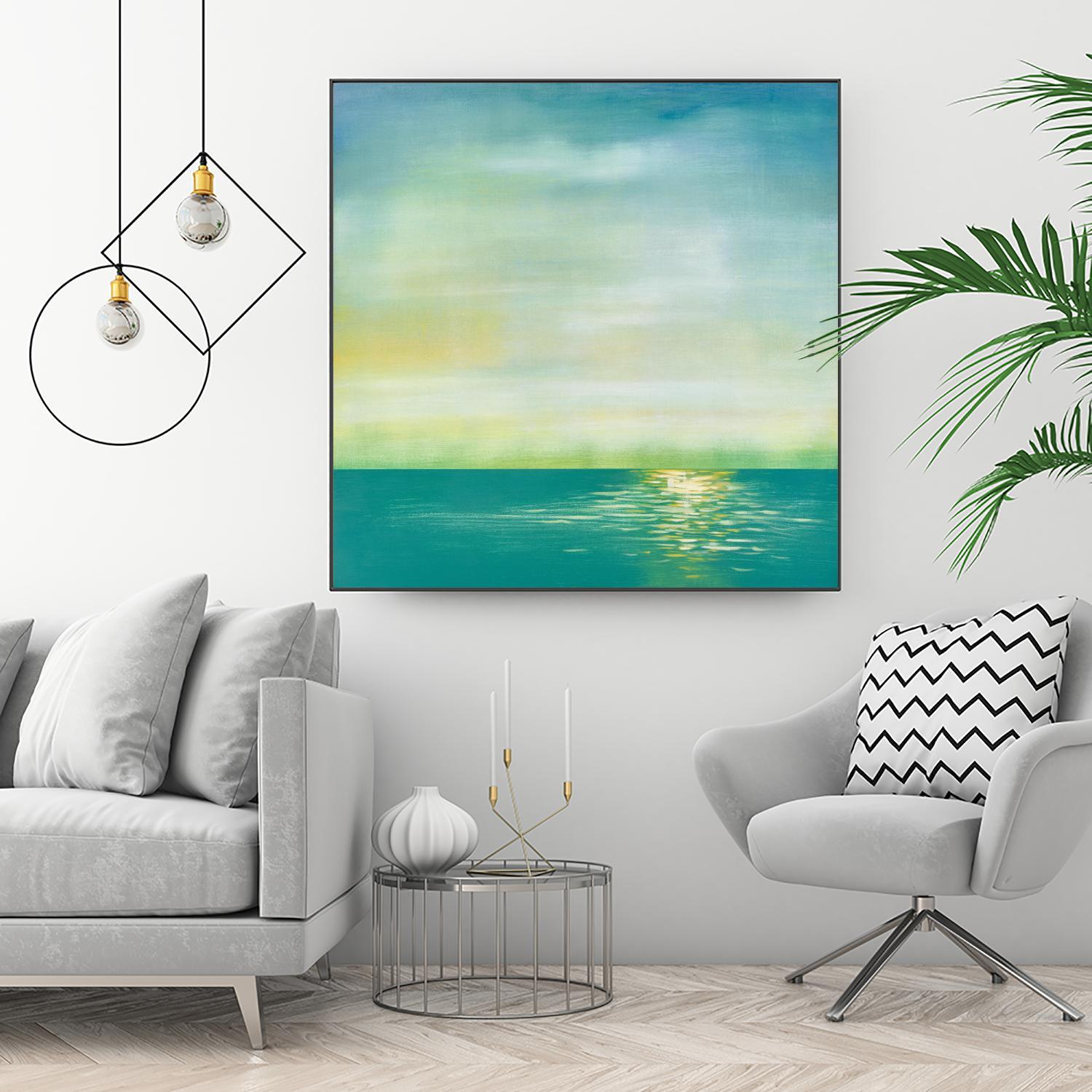 Tranquil 1 by Horton, Adam Horton on GIANT ART - blue landscapes transitional