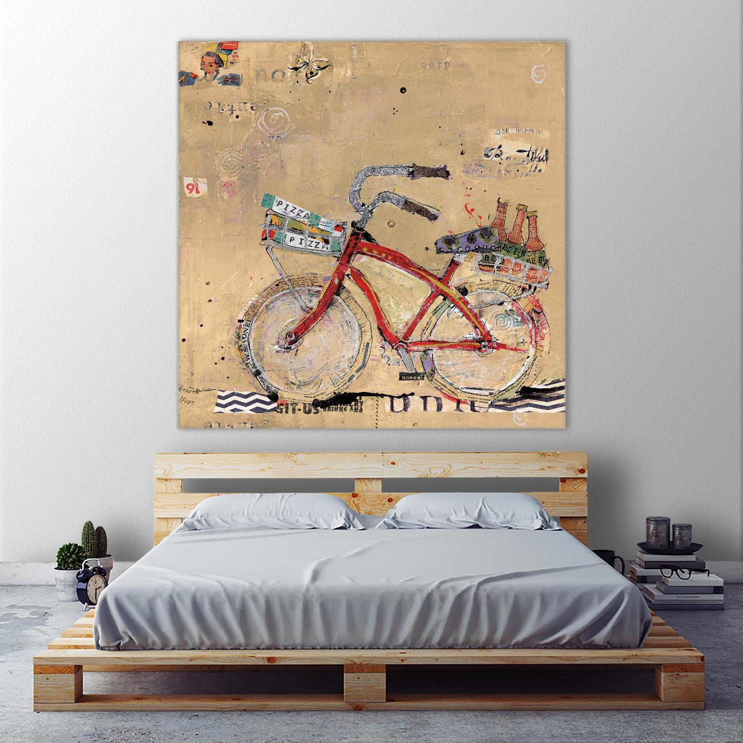 Pizza and Beer by Kellie Day on GIANT ART - beige leisure