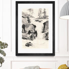 Sumi Waterfall II by Chris Paschke on GIANT ART - grey landscape