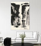 Sumi Waterfall View IV by Chris Paschke on GIANT ART - grey landscape