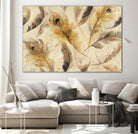 Feather Toss by Albena Hristova on GIANT ART - yellow contemporary