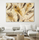 Feather Toss by Albena Hristova on GIANT ART - yellow contemporary