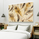 Feather Toss by Albena Hristova on GIANT ART - yellow contemporary