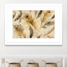 Feather Toss by Albena Hristova on GIANT ART - yellow contemporary