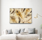 Feather Toss by Albena Hristova on GIANT ART - yellow contemporary