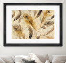 Feather Toss by Albena Hristova on GIANT ART - yellow contemporary