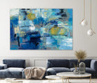Ultramarine Waves III by Silvia Vassileva on GIANT ART - beige abstract