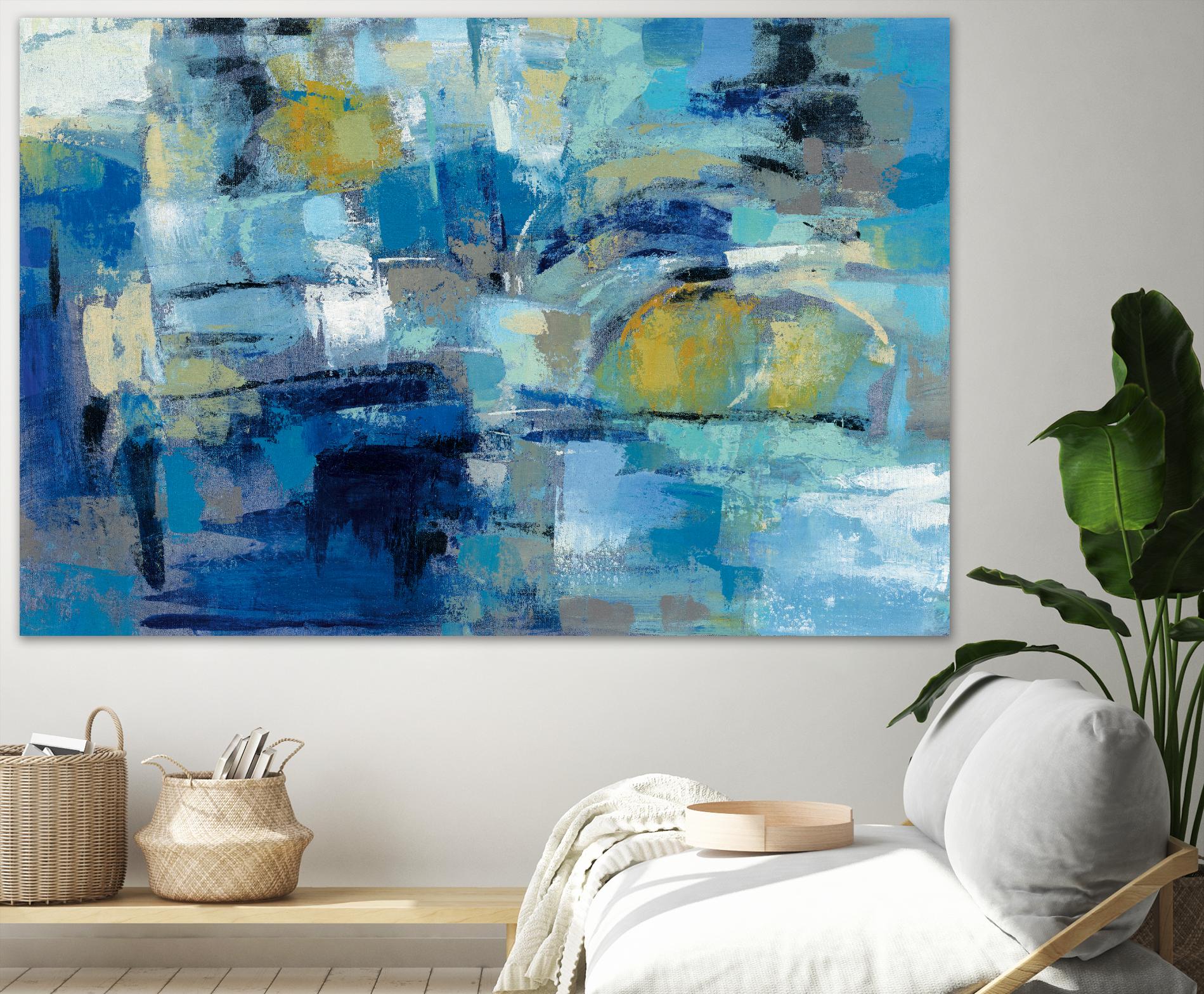Ultramarine Waves III by Silvia Vassileva on GIANT ART - beige abstract