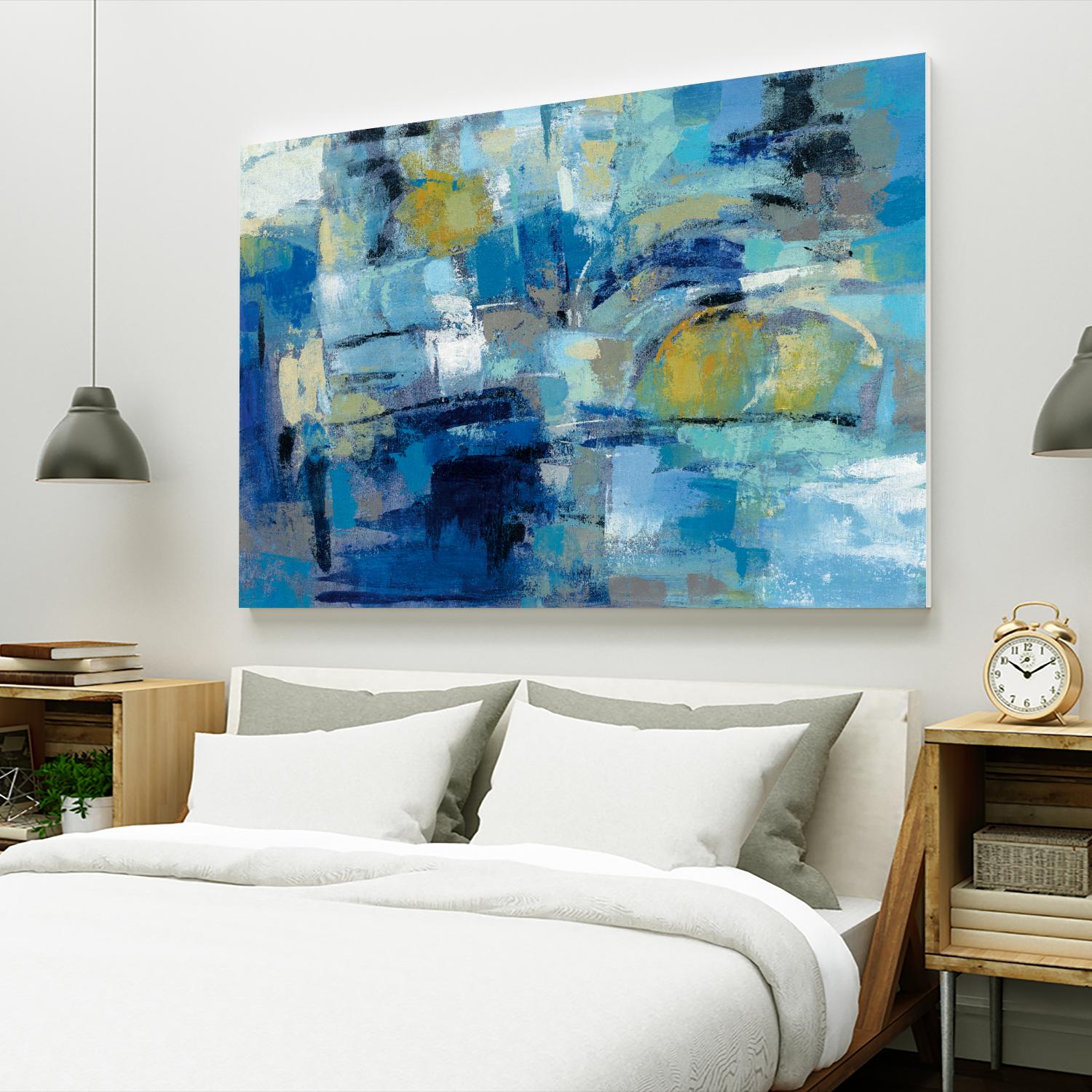 Ultramarine Waves III by Silvia Vassileva on GIANT ART - beige abstract