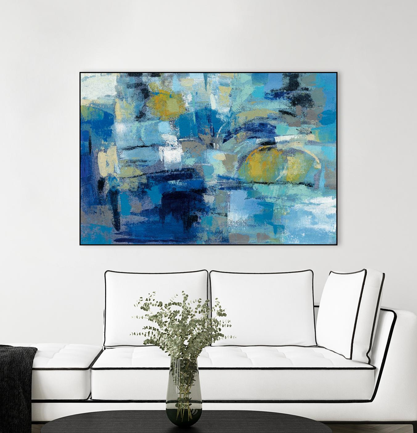 Ultramarine Waves III by Silvia Vassileva on GIANT ART - beige abstract
