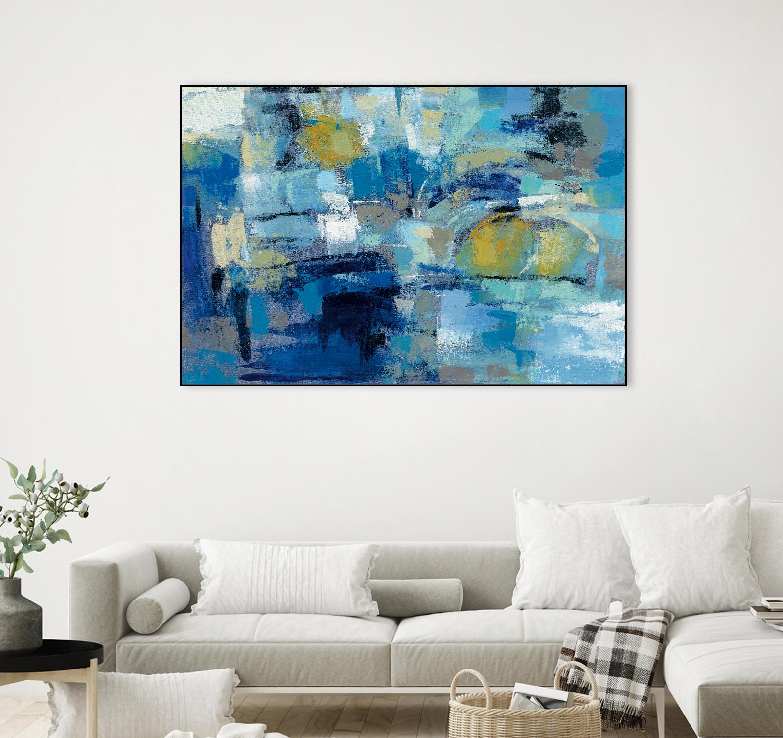 Ultramarine Waves III by Silvia Vassileva on GIANT ART - beige abstract