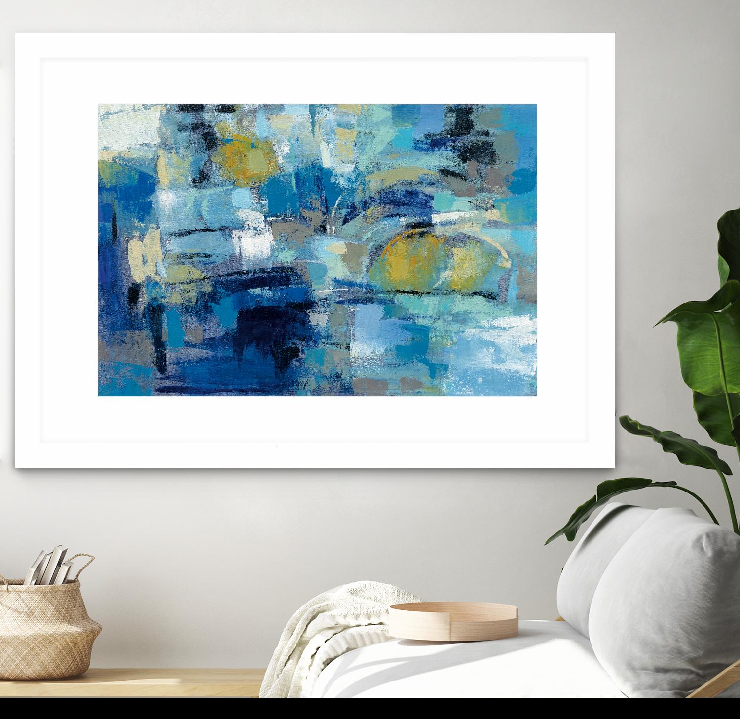 Ultramarine Waves III by Silvia Vassileva on GIANT ART - beige abstract