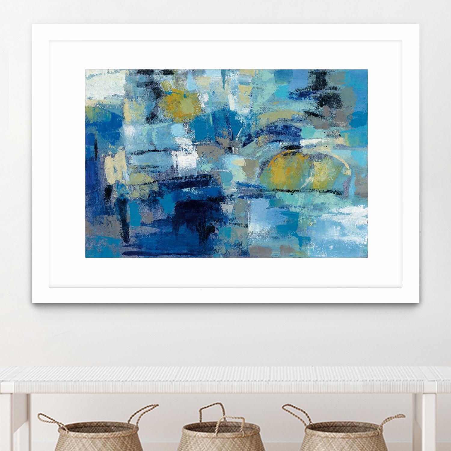Ultramarine Waves III by Silvia Vassileva on GIANT ART - beige abstract
