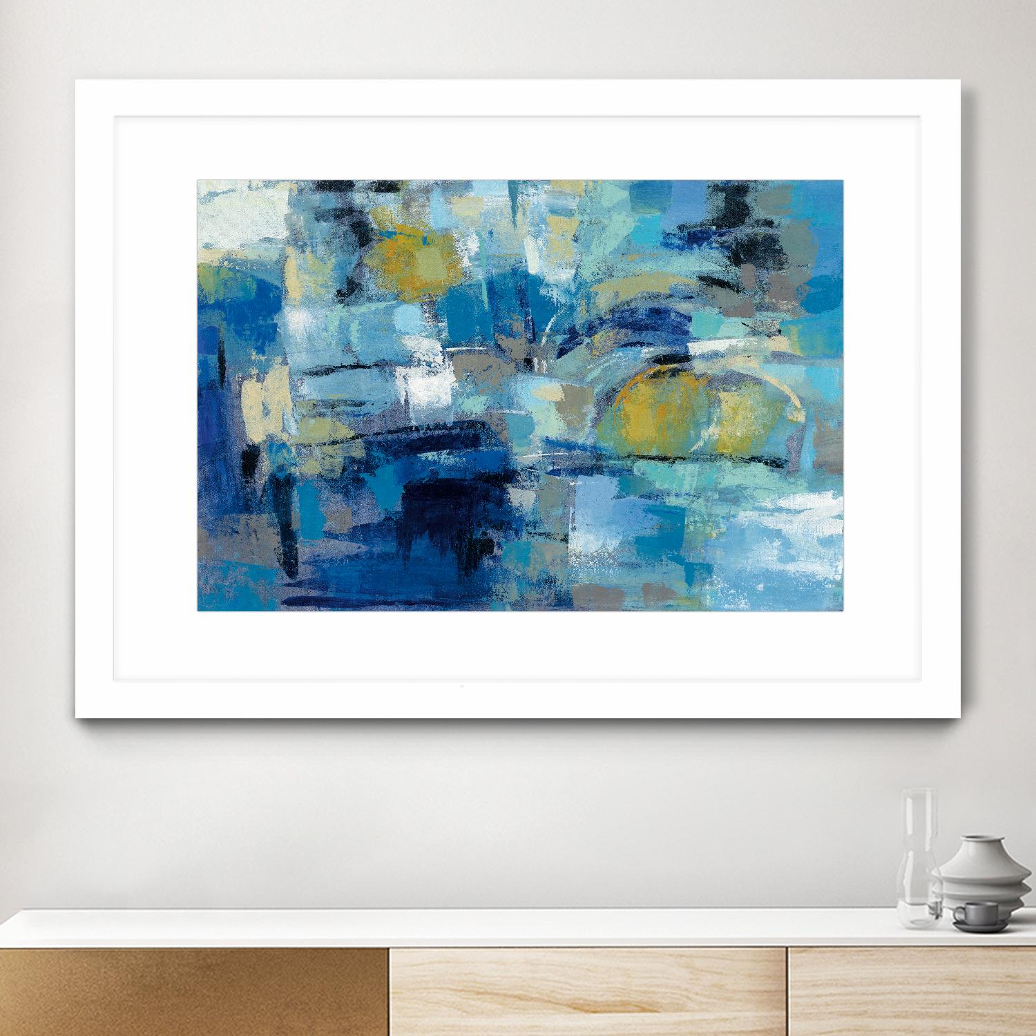 Ultramarine Waves III by Silvia Vassileva on GIANT ART - beige abstract