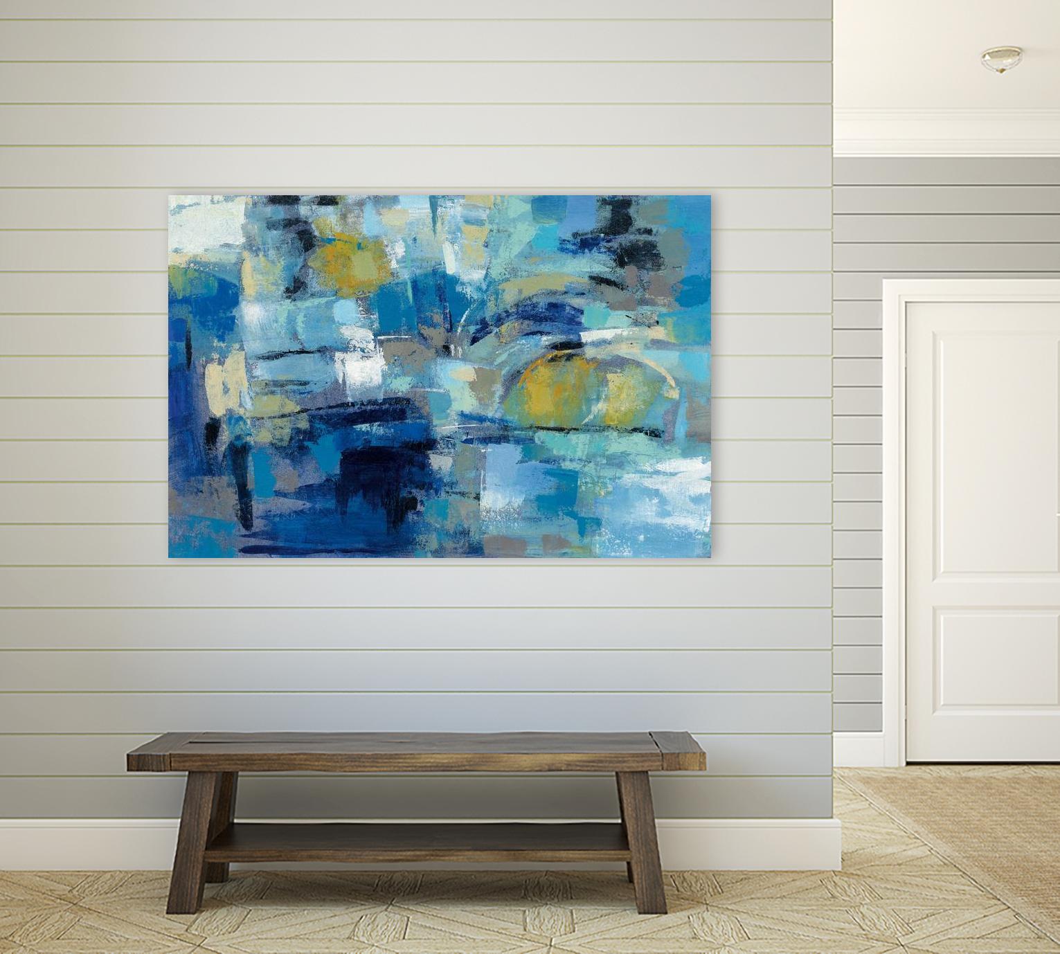 Ultramarine Waves III by Silvia Vassileva on GIANT ART - beige abstract