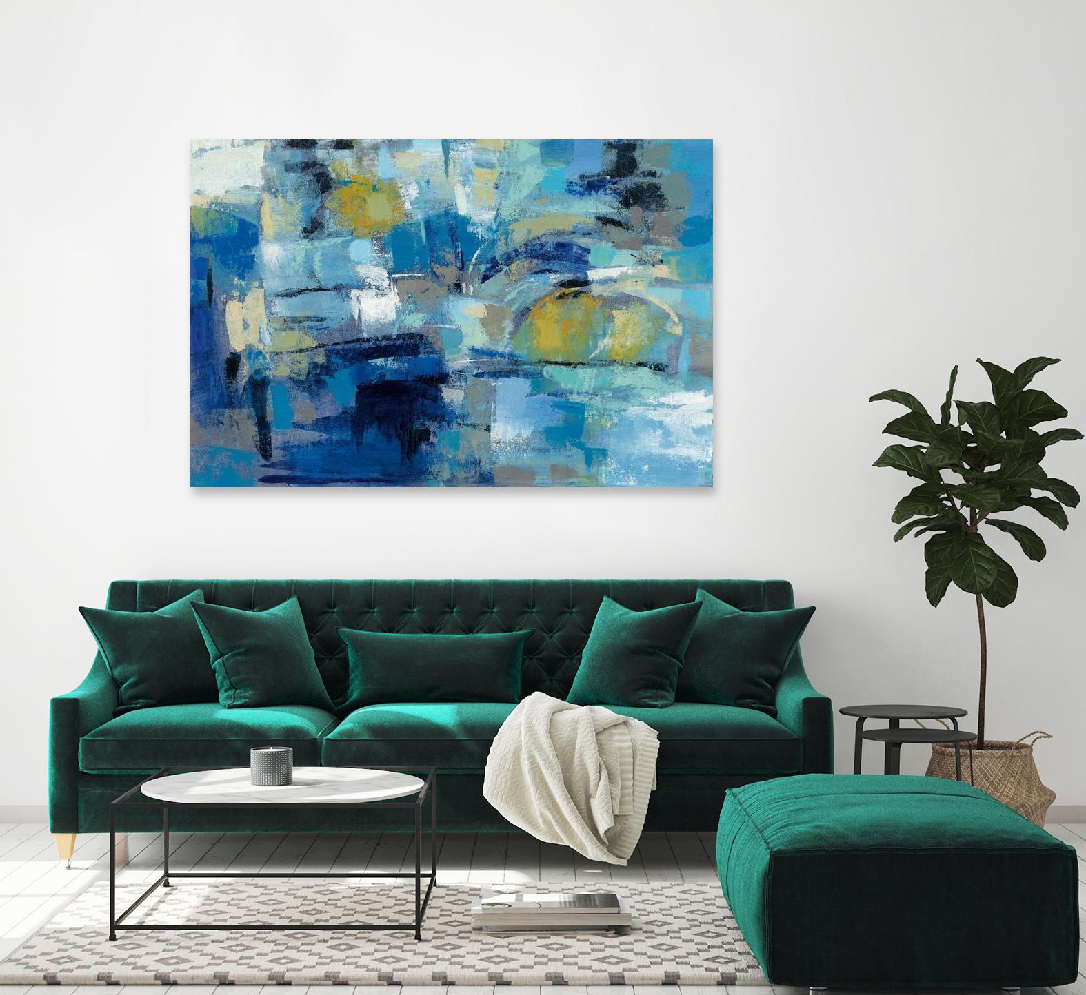 Ultramarine Waves III by Silvia Vassileva on GIANT ART - beige abstract