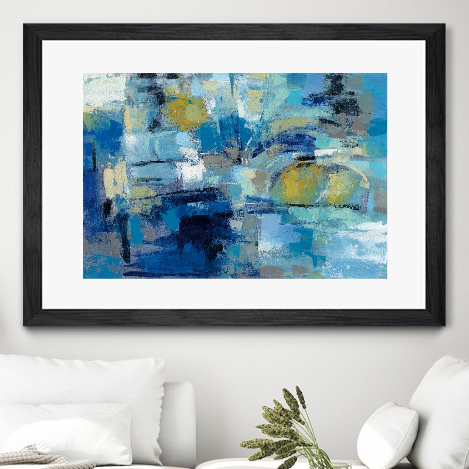 Ultramarine Waves III by Silvia Vassileva on GIANT ART - beige abstract