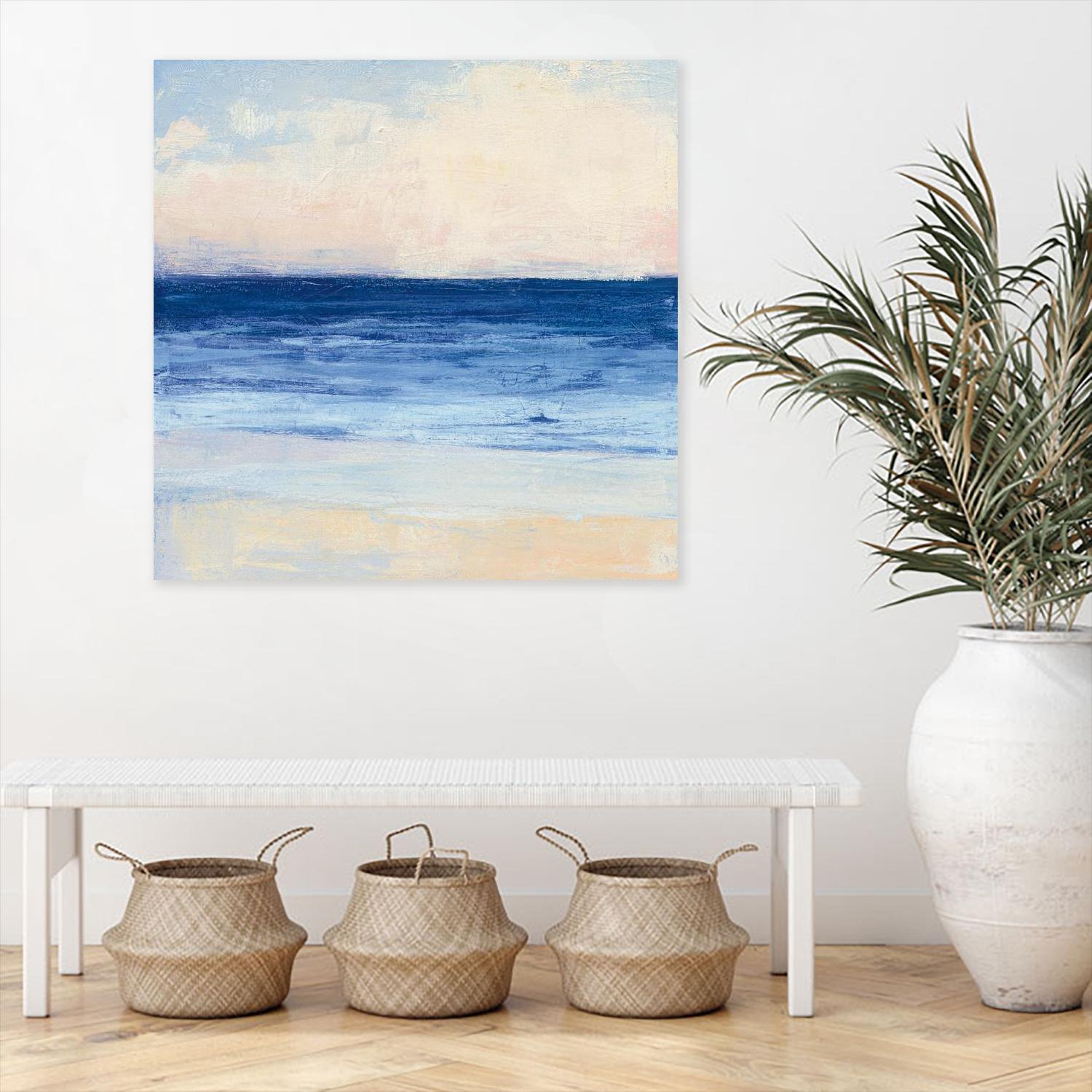 True Blue Ocean I by Julia Purinton on GIANT ART - white sea scene