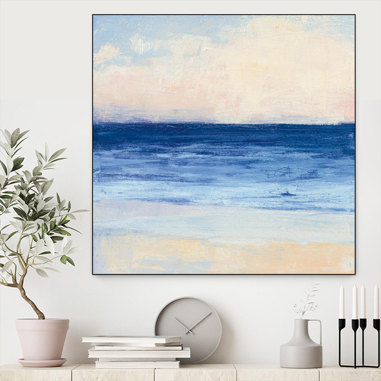 True Blue Ocean I by Julia Purinton on GIANT ART - white sea scene
