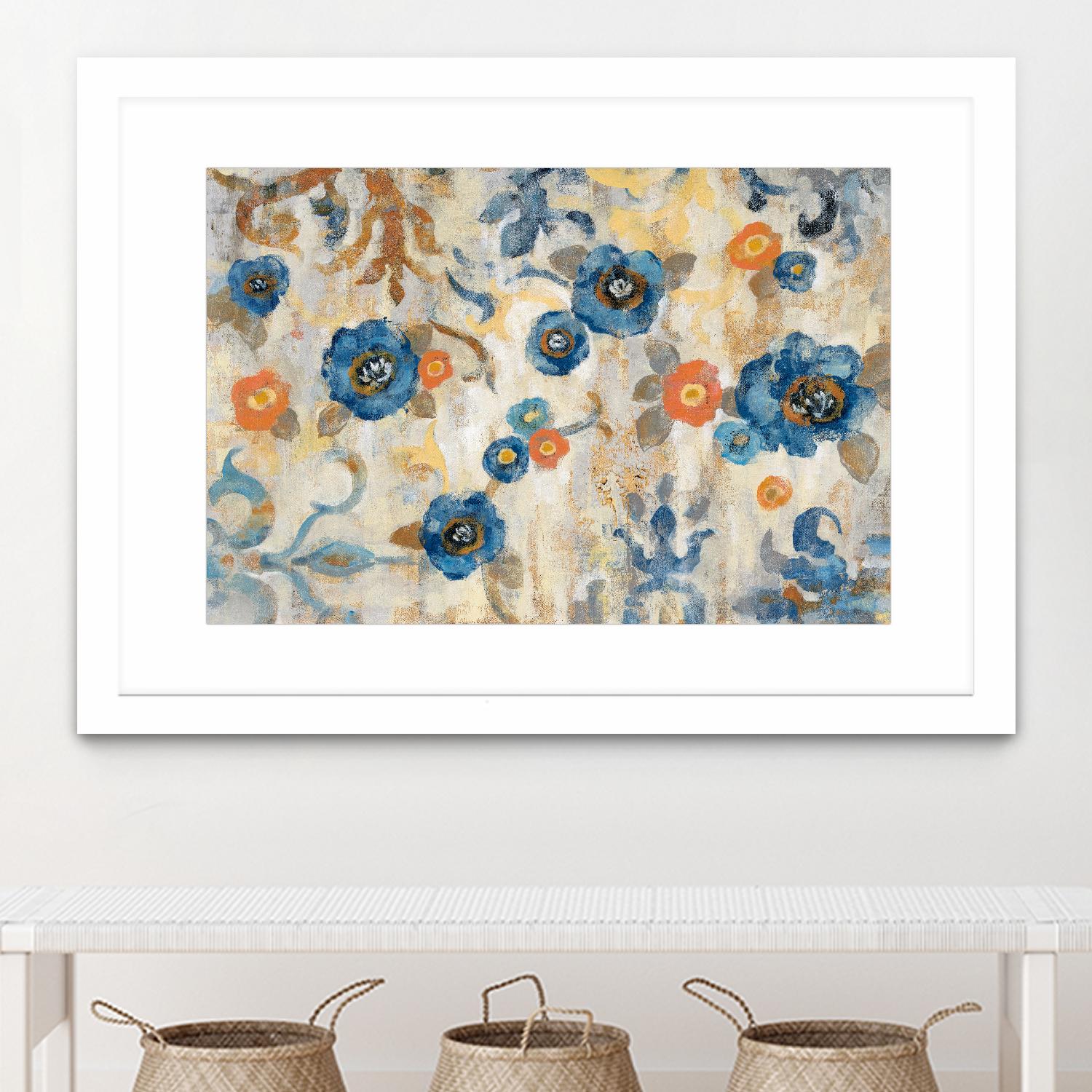 Flowers and Fragments by Silvia Vassileva on GIANT ART - orange floral