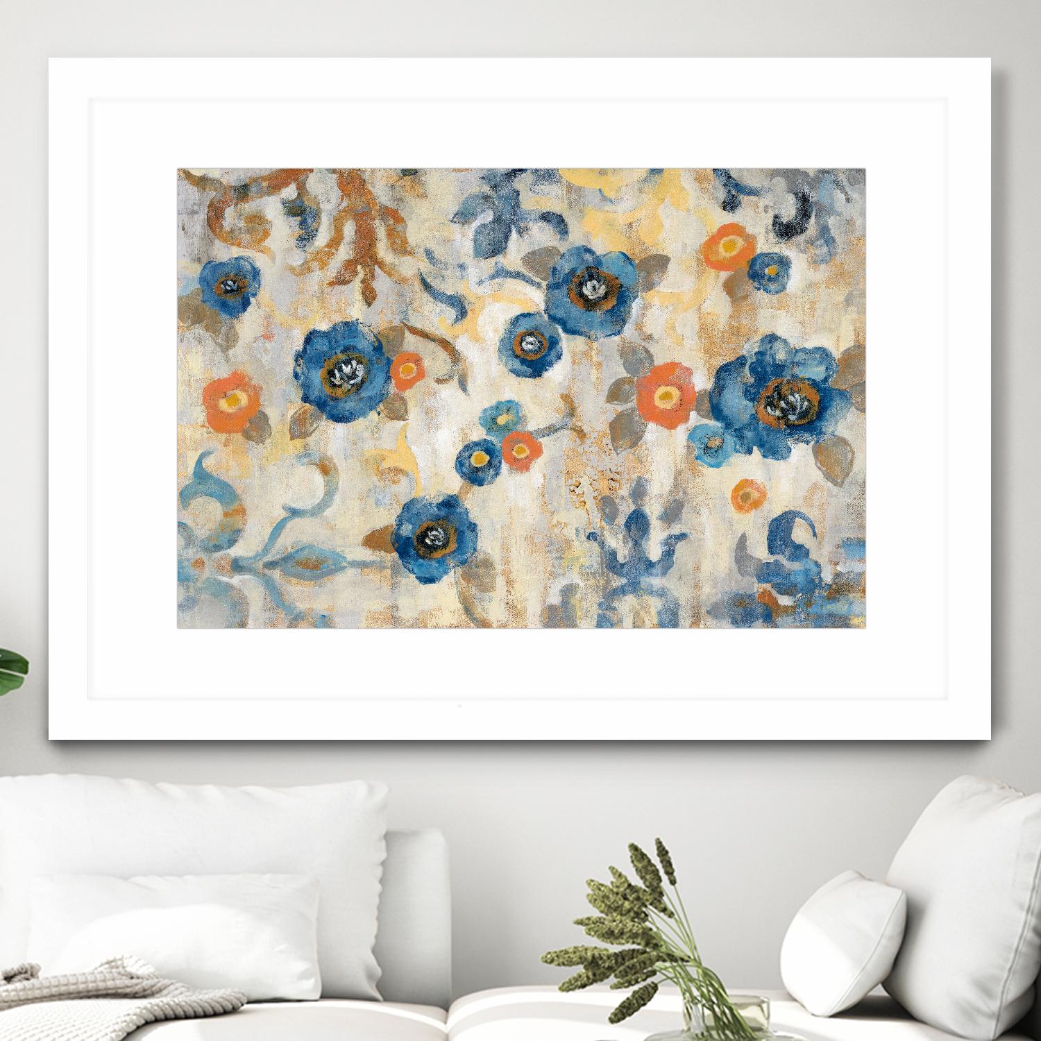 Flowers and Fragments by Silvia Vassileva on GIANT ART - orange floral