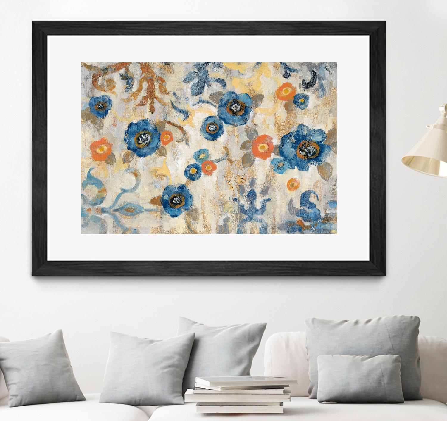 Flowers and Fragments by Silvia Vassileva on GIANT ART - orange floral