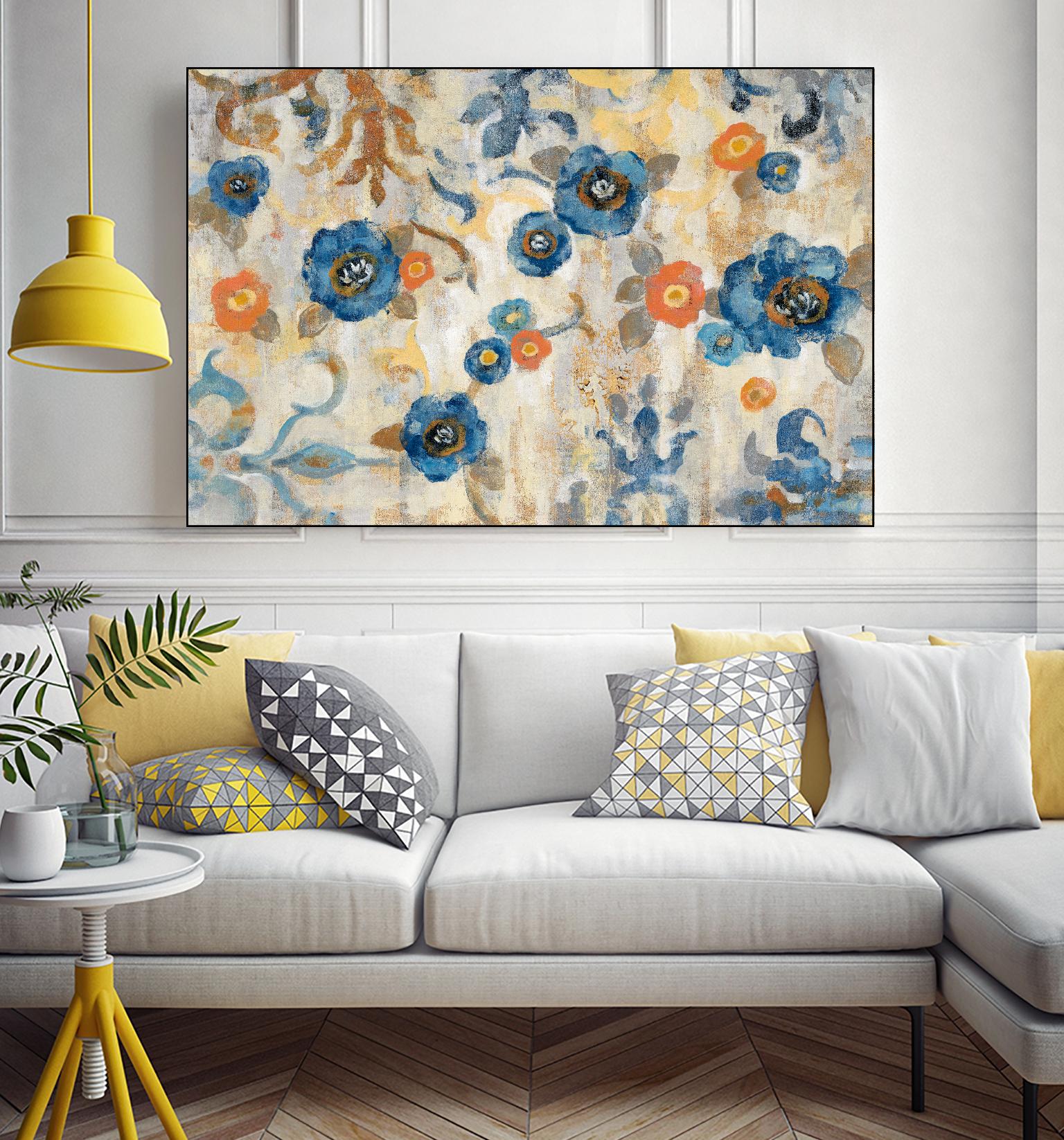 Flowers and Fragments by Silvia Vassileva on GIANT ART - orange floral