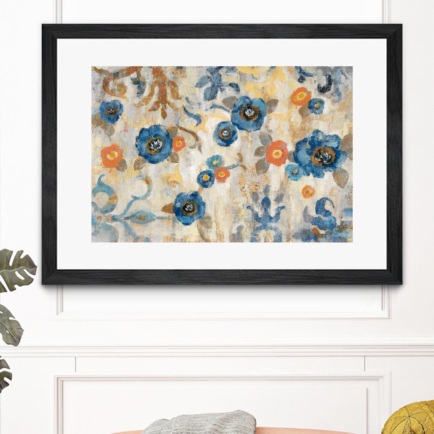 Flowers and Fragments by Silvia Vassileva on GIANT ART - orange floral