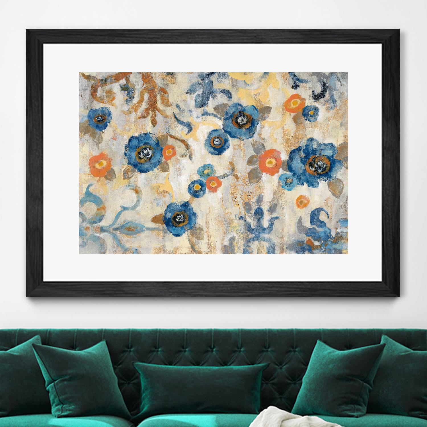 Flowers and Fragments by Silvia Vassileva on GIANT ART - orange floral