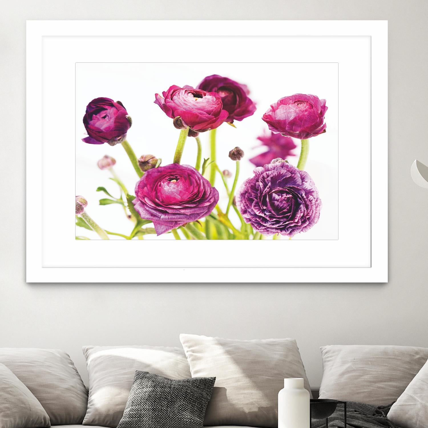 Spring Ranunculus III by Laura Marshall on GIANT ART - green floral