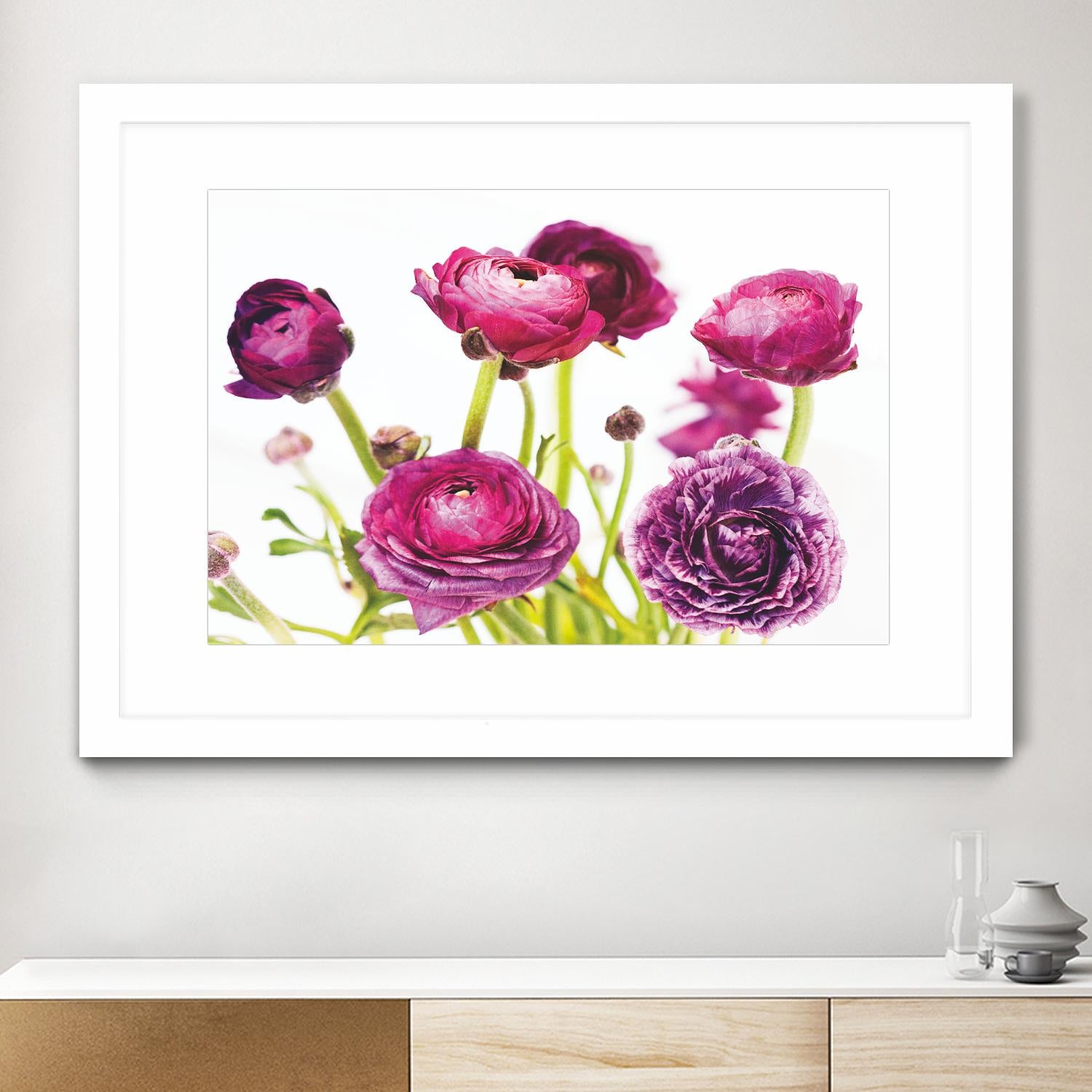 Spring Ranunculus III by Laura Marshall on GIANT ART - green floral