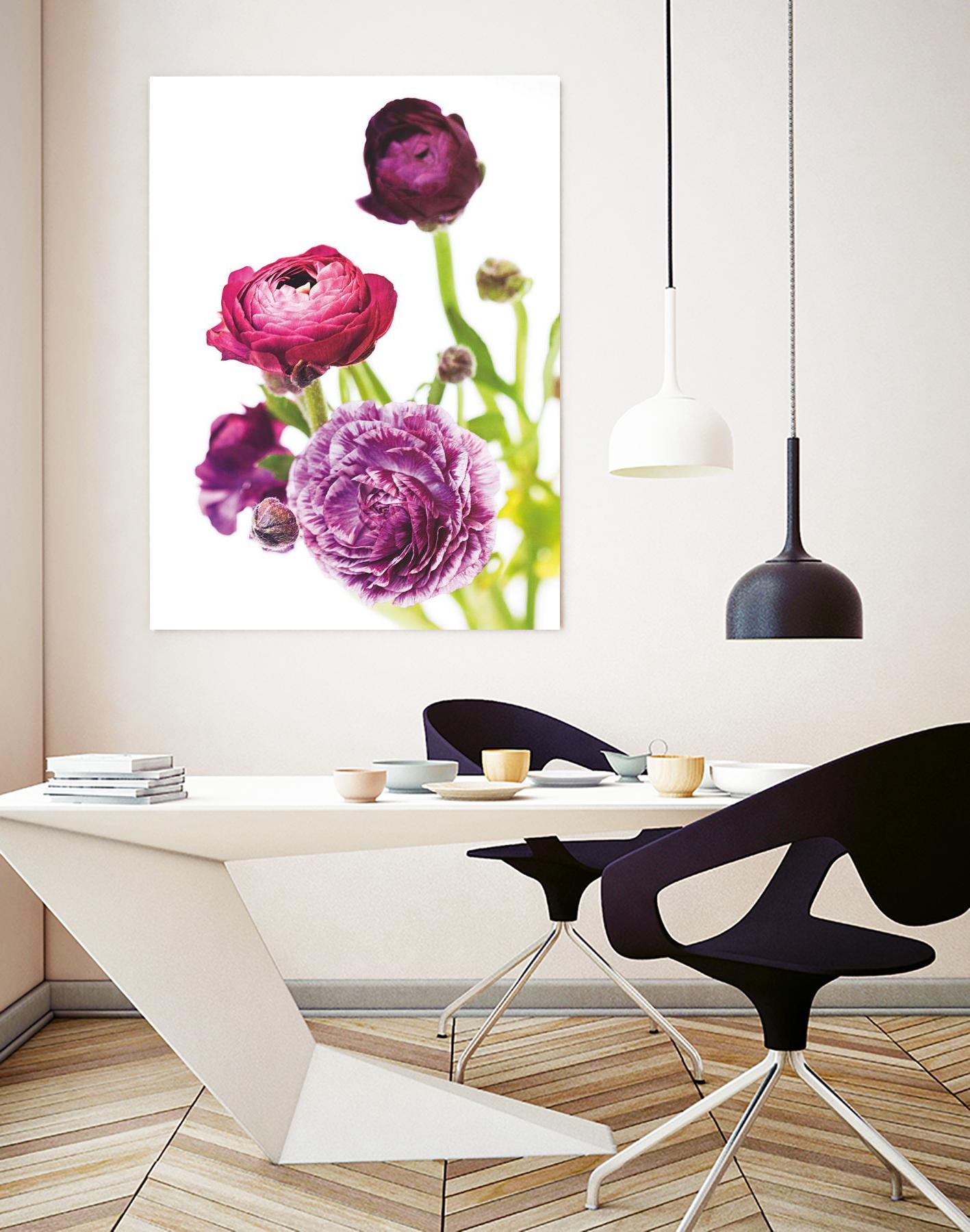 Spring Ranunculus VI by Laura Marshall on GIANT ART - green floral