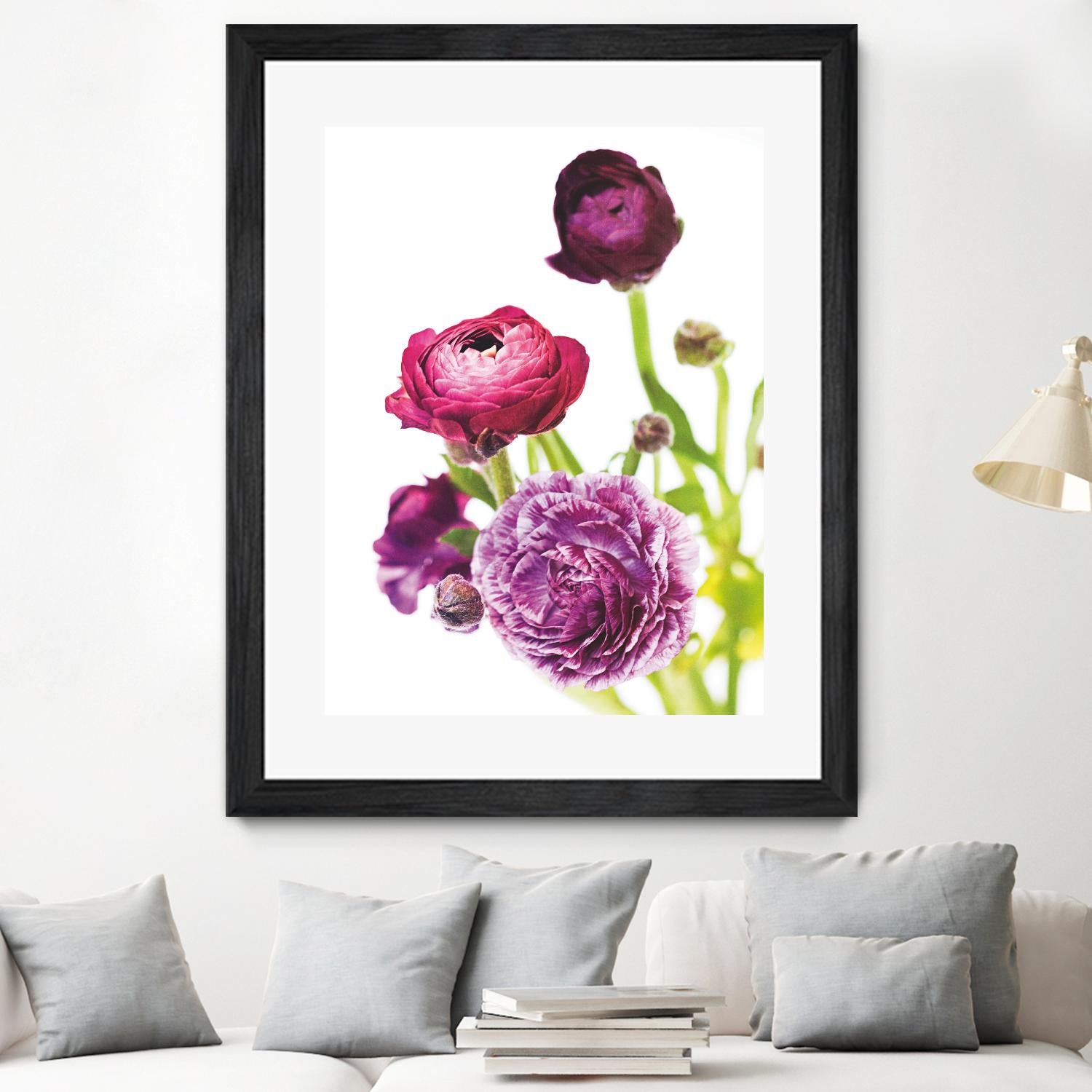 Spring Ranunculus VI by Laura Marshall on GIANT ART - green floral