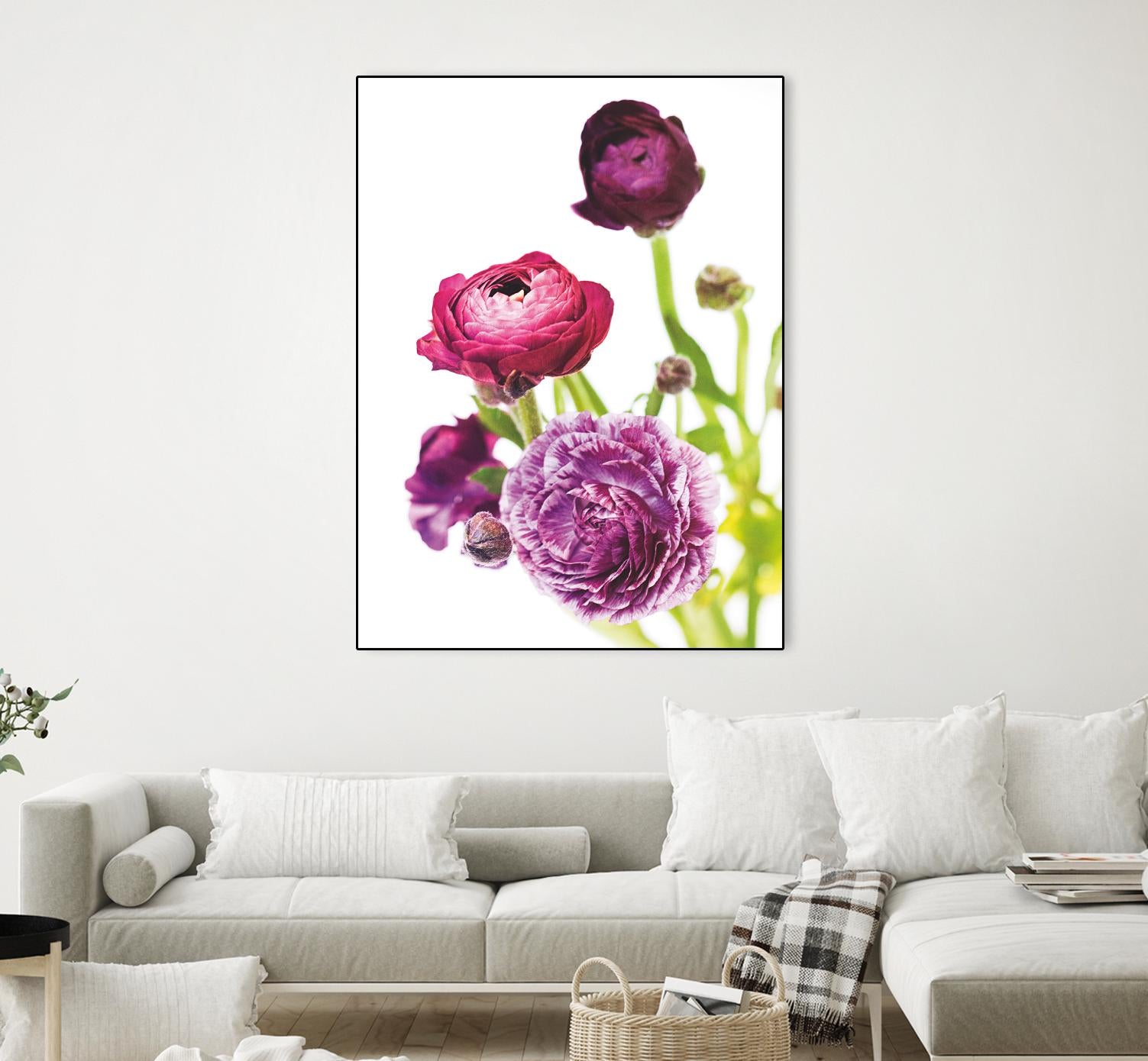 Spring Ranunculus VI by Laura Marshall on GIANT ART - green floral