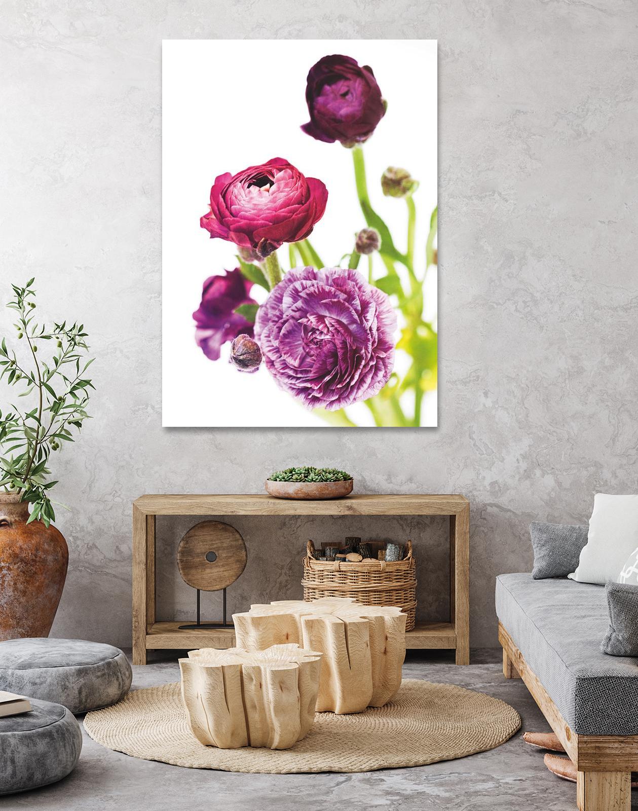 Spring Ranunculus VI by Laura Marshall on GIANT ART - green floral