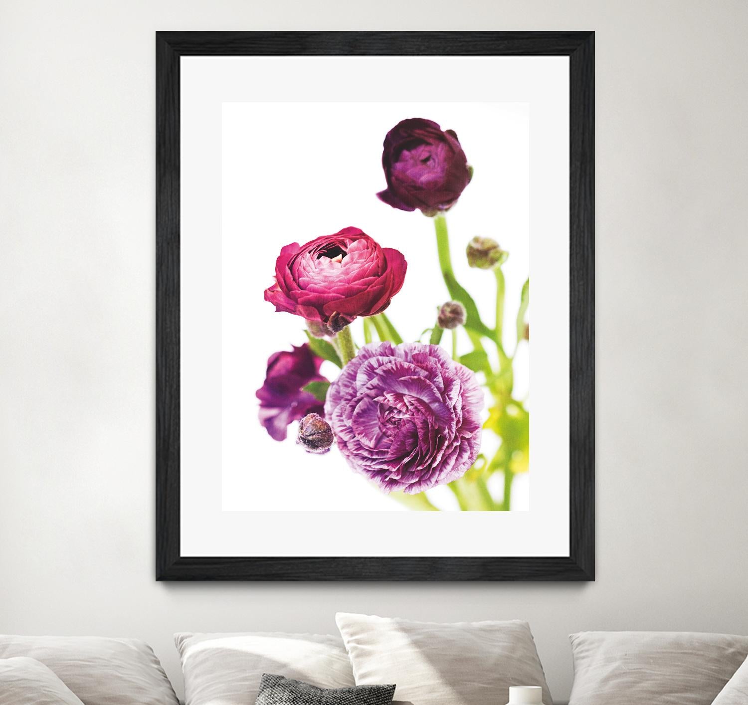 Spring Ranunculus VI by Laura Marshall on GIANT ART - green floral
