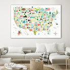 Illustrated USA by Michael Mullan on GIANT ART - green maps
