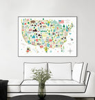 Illustrated USA by Michael Mullan on GIANT ART - green maps