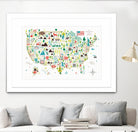 Illustrated USA by Michael Mullan on GIANT ART - green maps