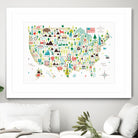 Illustrated USA by Michael Mullan on GIANT ART - green maps