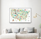 Illustrated USA by Michael Mullan on GIANT ART - green maps