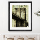 Vintage NY Brooklyn Bridge by Michael Mullan on GIANT ART - white architectural
