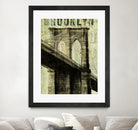 Vintage NY Brooklyn Bridge by Michael Mullan on GIANT ART - white architectural