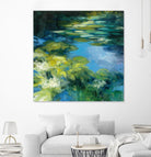 Water Lilies II by Julia Purinton on GIANT ART - green garden